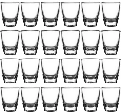 Shotgläser 30 ml, 24 Stück, Kristallglas, spülmaschinenfest