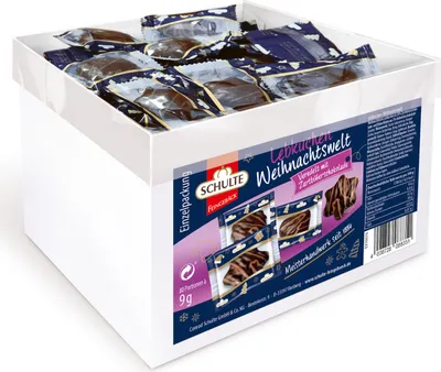 Obrázek produktu pro Schulte Weihnachtswelt perník s hořkou čokoládovou polevou 80 kusů 720g