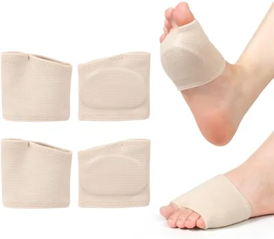 Imagen del producto de Almohadillas para la parte media de la planta del pie, suaves y cómodas, 2 pares, para proporcionar soporte al pie