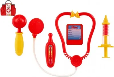 Obrázok produktu pre Sada doktor/lekár plast so stetoskopom v taške 20x22cm