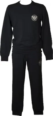 Immagine prodotto di Tuta uomo completo EMPORIO ARMANI gicocollo con logo pantaloni con polsino coulisse e tasche articolo 111943 2F595, EUR L - CN 175/96A - BR G - MX G, Cotone 97%,Spandex 3%