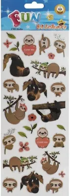 Image de Fun Stickers - Feuille d'autocollants animaux, papier CD2482 (taille unique) (coloré)