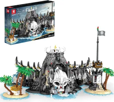 Zdjęcie produktu dla Reobrix 66012 Zestaw do złożenia: Twierdza piratów / Zatoka piratów na Wyspie Czaszek, 2960 elementów