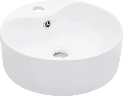 Produktbild von Eleganter Waschbecken - Aufsatzwaschbecken - Badezimmer - einzigartiges Design - mit Überlauf 36 x 13 cm Keramik Weiß GermanyMöbel 72080 - Waschbecken