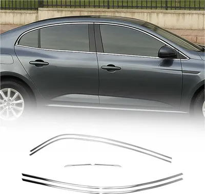 Image de Garniture de Fenêtre pour Renault Megane Berline 2016-2025 Acier Inox 6Pcs