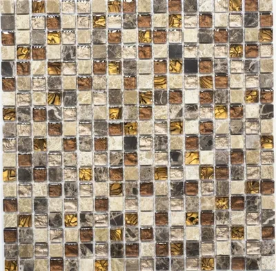 Produktbild von Mosaikfliese Transluzent beige braun Glasmosaik Crystal Stein beige braun MOS92-1303