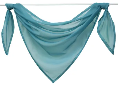 Produktbild von Voile-Querbehang - Dreieckiges Design - Dekorative Fenstergardine - Blau 200x100 cm