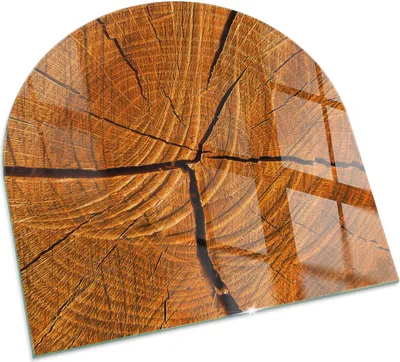 Produktbild von Holzmaserung im Querschnitt – Glasbodenplatte für – Kaminofen – Kaminplatte Glas – Schutzglas – Funkenschutzplatte –Glasbodenplatte Feuerfeste – Hitzeschutzplatte – Bodenschutz aus Glas – 100x100 cm