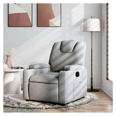 Produktbild von Relaxsessel Hellgrau Stoff, Fernsehsessel, Kinosessel, Gaming Couch