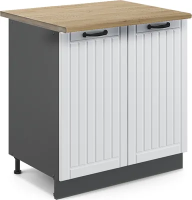 Obrázek produktu pro Skříňka pod dřez Vicco Fame-Line Bílý venkovský dům 80 cm s policí, PD Dub, Model 45664