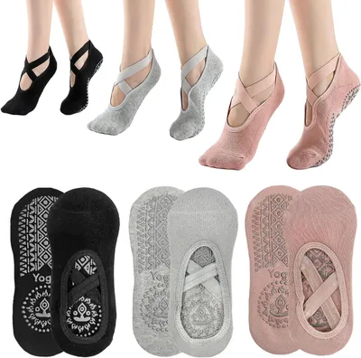 Produktbild von Yoga Socken Damen antirutsch – rutschfeste Sportsocken für Yoga & Pilates, A0576