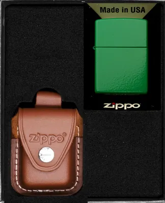 Produktbild von Feuerzeug-Set ZIPPO  GOLF GREEN MATTE Geschenk No2
