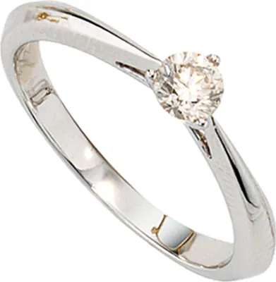 Produktbild von Ring Diamantring für Damen 585/- Gold Weißgold mit Diamant Brillant Goldring Innenumfang 54mm  Ø17.2mm