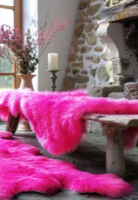 Produktbild von Lammfell Merino Pink - Größe: 110-120