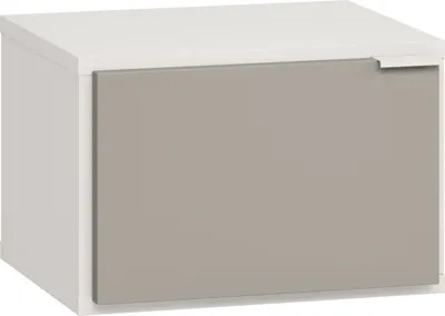 Produktbild von Nachtkommode Bellaco 42, Farbe: Weiß / Grau - Abmessungen: 32 x 45 x 40 cm (H x B x T)