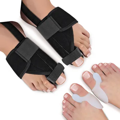 Hallux Valgus Korrektur Set - 2 Stück Silikon Schienen - Einstellbar & Wiederverwendbar