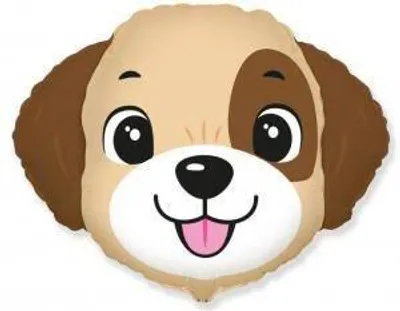 Produktbild von Folienballon Hund 60 cm, für Helium/Luft, selbstschließend, 2-seitig bedruckt