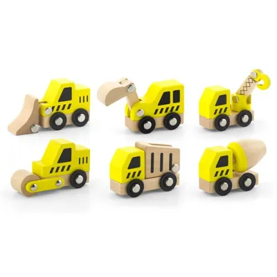 Obrázok produktu pre Viga Toys - Sada stavebných vozidiel - 6 ks