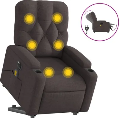 Zdjęcie produktu dla VidaXL 3204751, Tkanina, Brązowy, Pianka, 110 kg, 740 mm, 865 mm