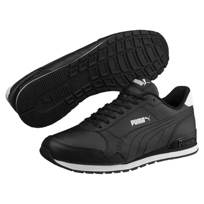 Produktbild von PUMA ST Runner v2, Uni, Erwachsener, Schwarz, Einfarbig, Schnürverschluss, Gummi