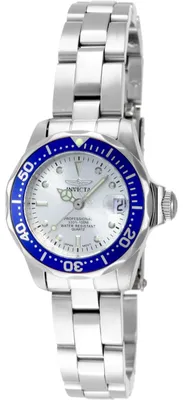 Produktbild von Invicta Pro Diver 14125 Damenuhr - Quarzwerk - Edelstahl mit silbernem Zifferblatt - 24 mm