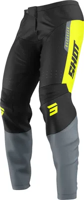Image de Shot Devo League Motocross Hose, schwarz/grau/gelb, 38