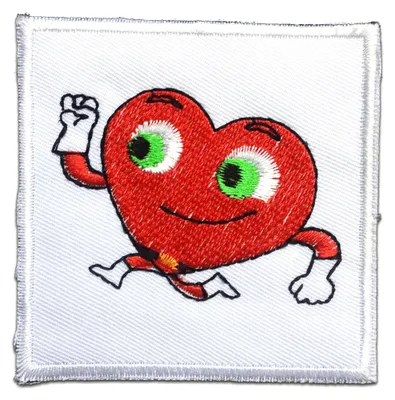 Obrázek produktu pro Zdravé srdce - nášivka, nažehlovací nášivka, nášivka, nášivky, k nažehlení, velikost: 7,5 x 7,5 cm