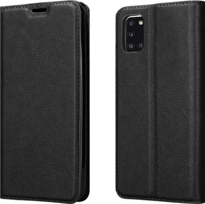 Immagine prodotto di Cadorabo cover per Samsung Galaxy A31 cover protettiva in nero custodia per cellulare cover chiusura magnetica