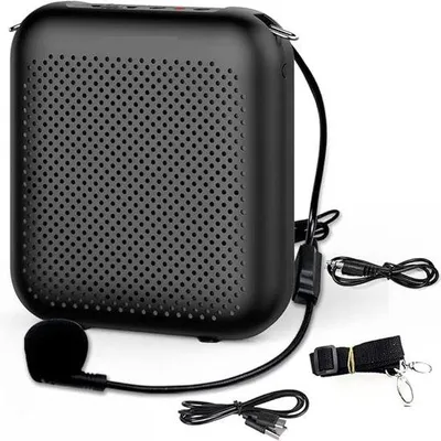 Obrázek produktu pro Přenosné reproduktory – 10 W dobíjecí PA systém – 2000 mAh – mikrofon pro učitele a hudebníky