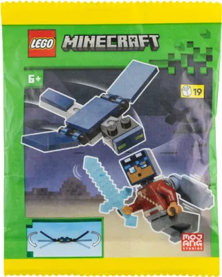 Immagine prodotto di LEGO® Minecraft Paperbag - Eroe con Elytra e Phantom | Mini set per il divertimento creativo in movimento NUOVO! Quantità 1x
