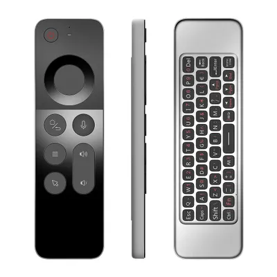 Produktbild von W3 2.4G Wireless Air Mouse Gyroscope Ir Learning Smart Voice Remote Control Mini Keyboard für Android TV Box / Mac OS / Linux