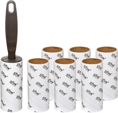 Produktbild von Kleberoller im Vorteilspack: 1 Rolle + 6 zusätzliche Nachfüllrollen – Katzenroller – Haarroller – Haarentferner
