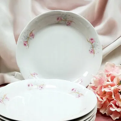 Produktbild von MALCER Flacher Speiseteller 24 cm Kamelia Porzellan