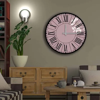 Produktbild von Opviq, 5050MS- HMA6279, Bunt, Wanduhren, 50 cm, 100% MDF (Dicke: 5 mm)