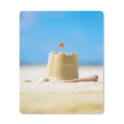 Produktbild von MuchoWow® Mauspad Mousepad Sandburg - Strand - Muscheln - Sommer 30x40 cm - Mousepads - Maus Mat - Pad - Mausunterlage - Mausmatten
