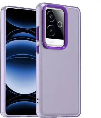 Produktbild von Handyhülle für Realme GT6 Schlank Durchscheinend Matt Stoßfest Schutzhülle Lila