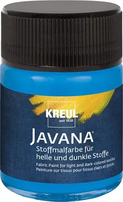 Zdjęcie produktu dla KREUL 91956 Farba do tkanin JAVANA "Opaque" niebieska 50 ml
