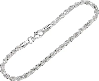 Produktbild von Armband 925 Sterling Silber 19cm Kordelkette diamantiert Damen Armkette exquisit