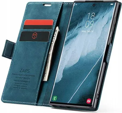 Image de Etui téléphone avec rabat SPACECASE Wallet pour Galaxy S23 Ultra Bleu