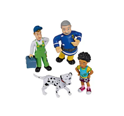 Produktbild von Simba 109251065 Fireman Feuerwehrmann Sam Sammelfiguren Serie 1, 4 Figuren