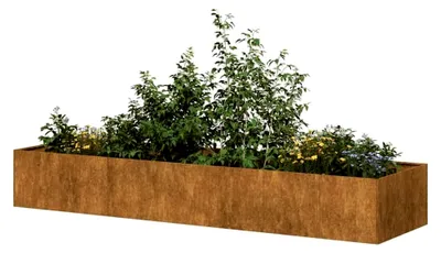 Produktbild von Pflanzkübel Rost 280x80x40 cm Wetterfester Stahl Blumenkübel Pflanzbeet für Garten Balkon Terrasse
