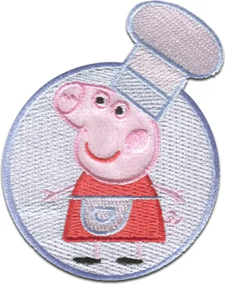 Produktbild von Peppa Wutz © Köchin - Aufnäher, Bügelbild, Aufbügler, Applikationen, Patches, Flicken, Zum Aufbügeln, Größe: 6,3 x 8,3 cm