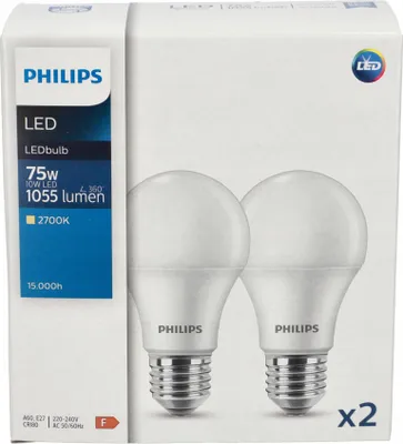 Obrázok produktu pre 10 W E27 LED žiarovka, teplá biela, 2 kusy