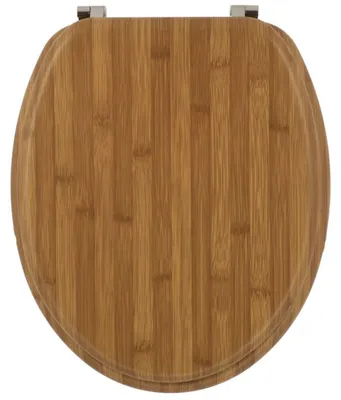 Obrázek produktu pro TENDANCE | Toaletní sedátko – toaletní víko – WC sedátko – hnědé – 44 x 37 cm – ze dřeva – toaletní sedátko – koupelnové doplňky – dekorativní – moderní