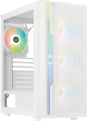Image de Boitier PC BITFENIX Apollo ARGB, Moyen Tour, ATX, 4 Ventilateurs 120mm A-RGB, Blanc, Façade Mesh