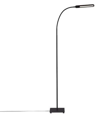 Obrázek produktu pro Briloner Leuchten - LED stojací lampa, stojací lampa s dotykovou funkcí, stupňovitě stmívatelná, regulace teploty barev, kancelářská lampa 8 W, 600 lumenů, černá, 208x208x max. 1830 mm (DxŠxV)