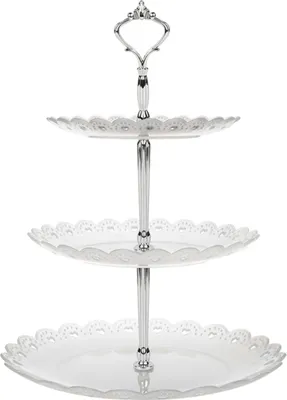 Produktbild von Kuchenstand Dreischicht Mehrzweck 4 Farben Kuchenregalständer für Hochzeit-Klar
