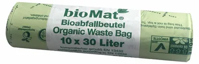 Produktbild von 20x BIOMAT kompostierbare Abfallbeutel für organische Abfälle | 30L 53x60cm