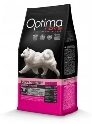 Productafbeelding van OPTIMANOVA Puppy Sensitive, zalm en aardappel - droogvoer voor puppy's - 2 kg