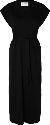 Produktbild von SELECTED FEMME Sommerkleid Legeres Maxi Dress mit Bindegürtel Knöchellang Größe: XS